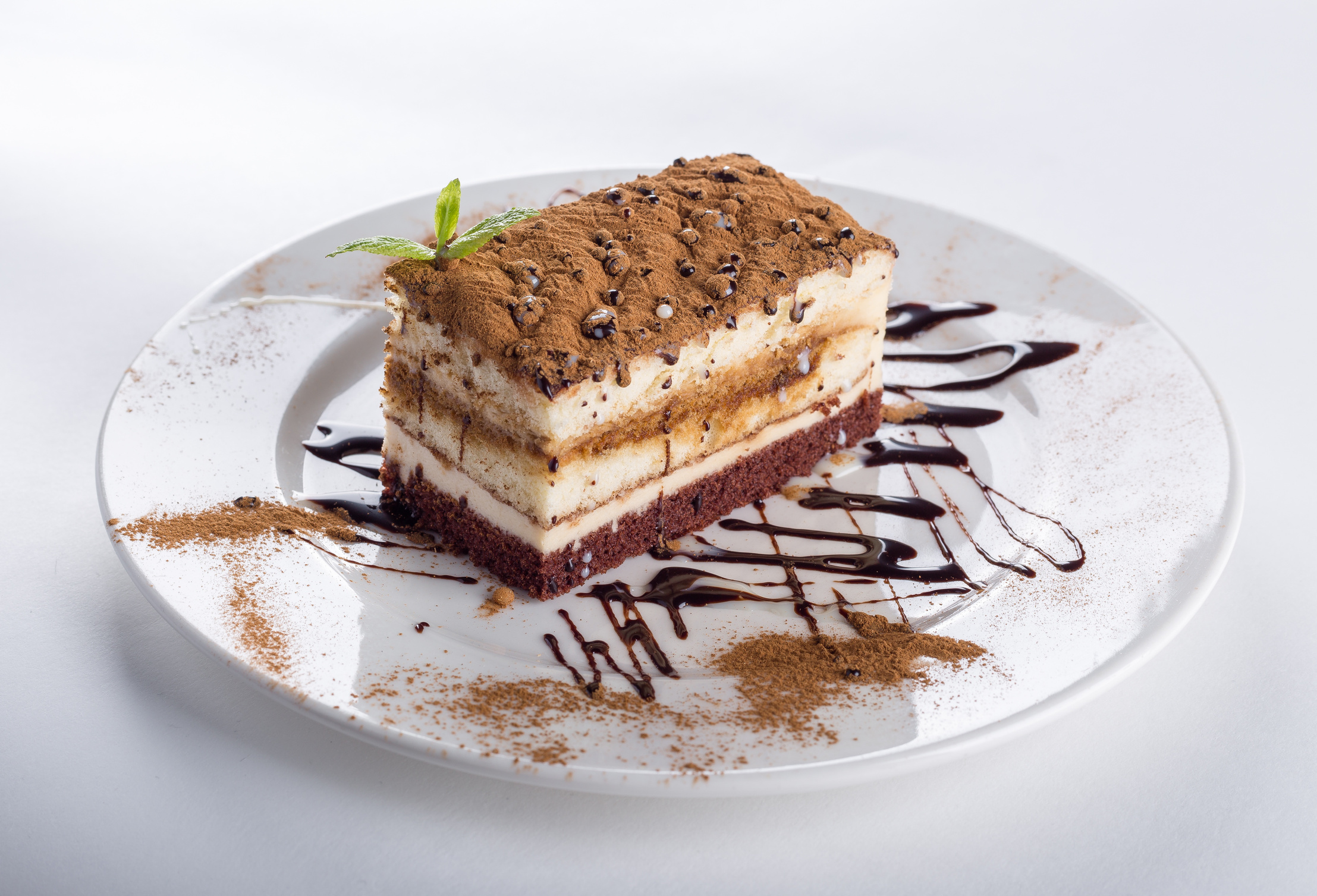 Piece of Cake on White Background